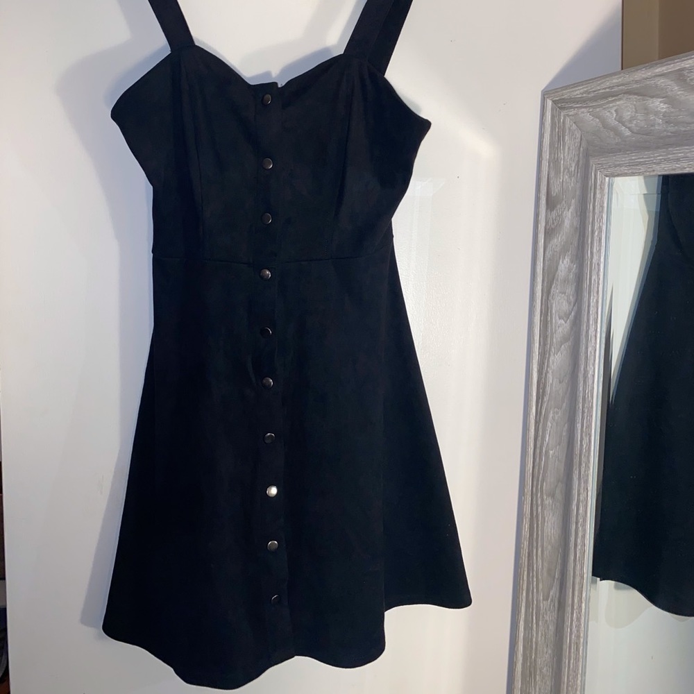 Black button up dress